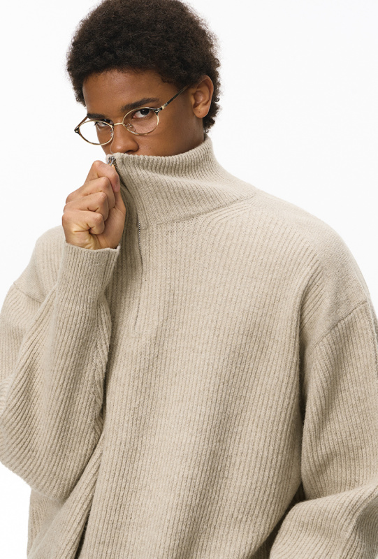 Comfort Core Wool Blend Half-Zip Sweater