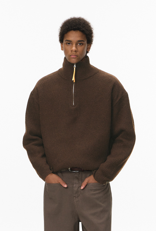 Comfort Core Wool Blend Half-Zip Sweater