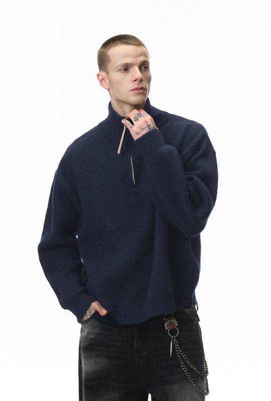 Comfort Core Wool Blend Half-Zip Sweater