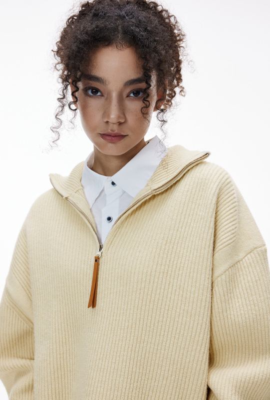 Comfort Core Wool Blend Half-Zip Sweater