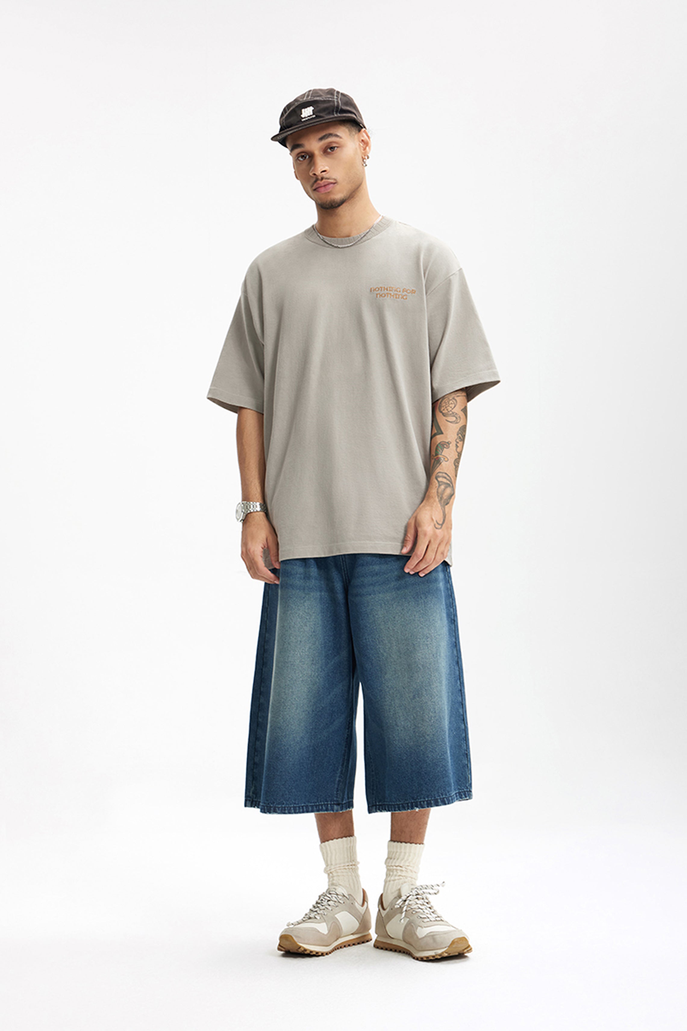 ORBIT Textured Embroidery Cotton Tee