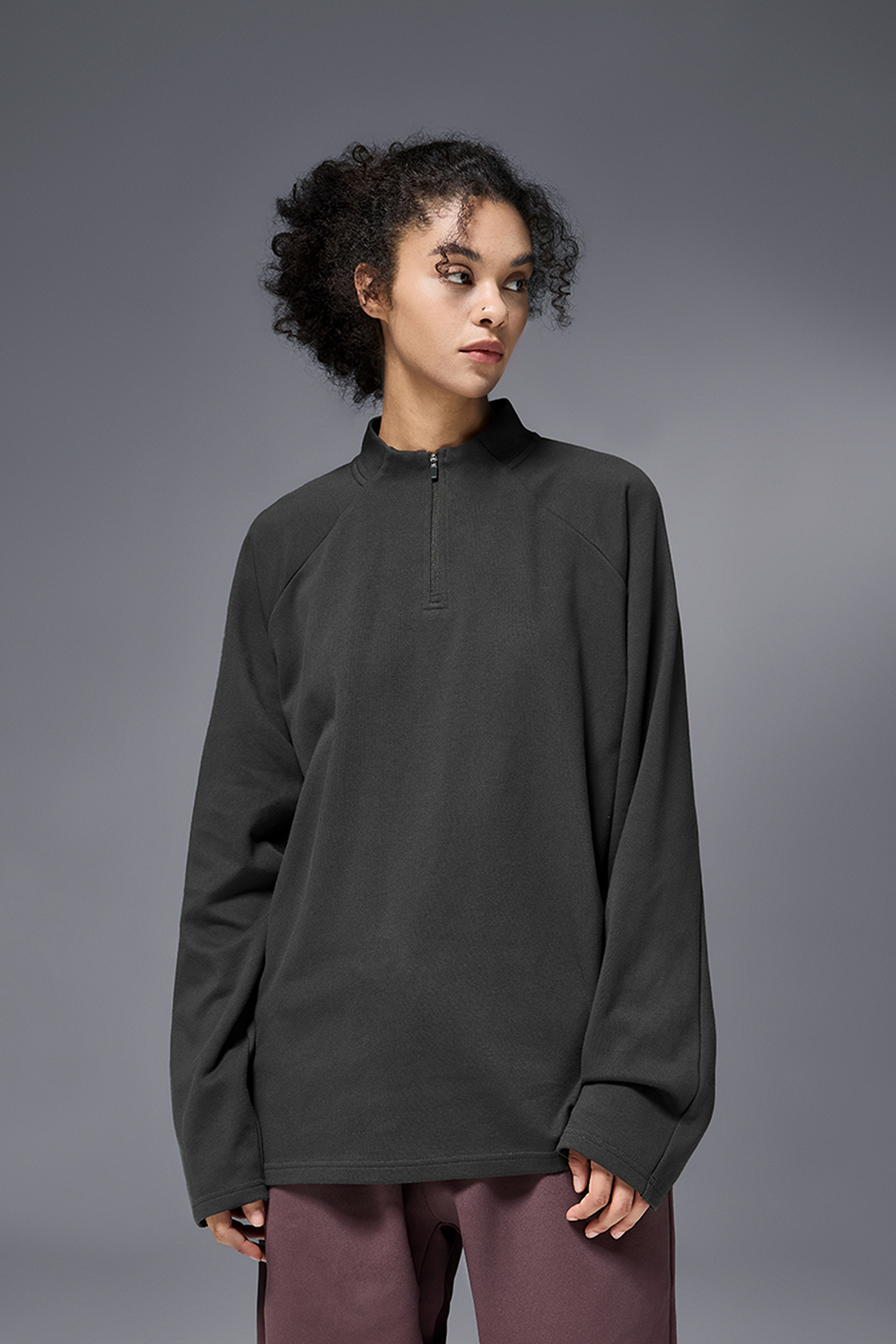 NEBULA Fleece Zip Base Long Sleeve Tee