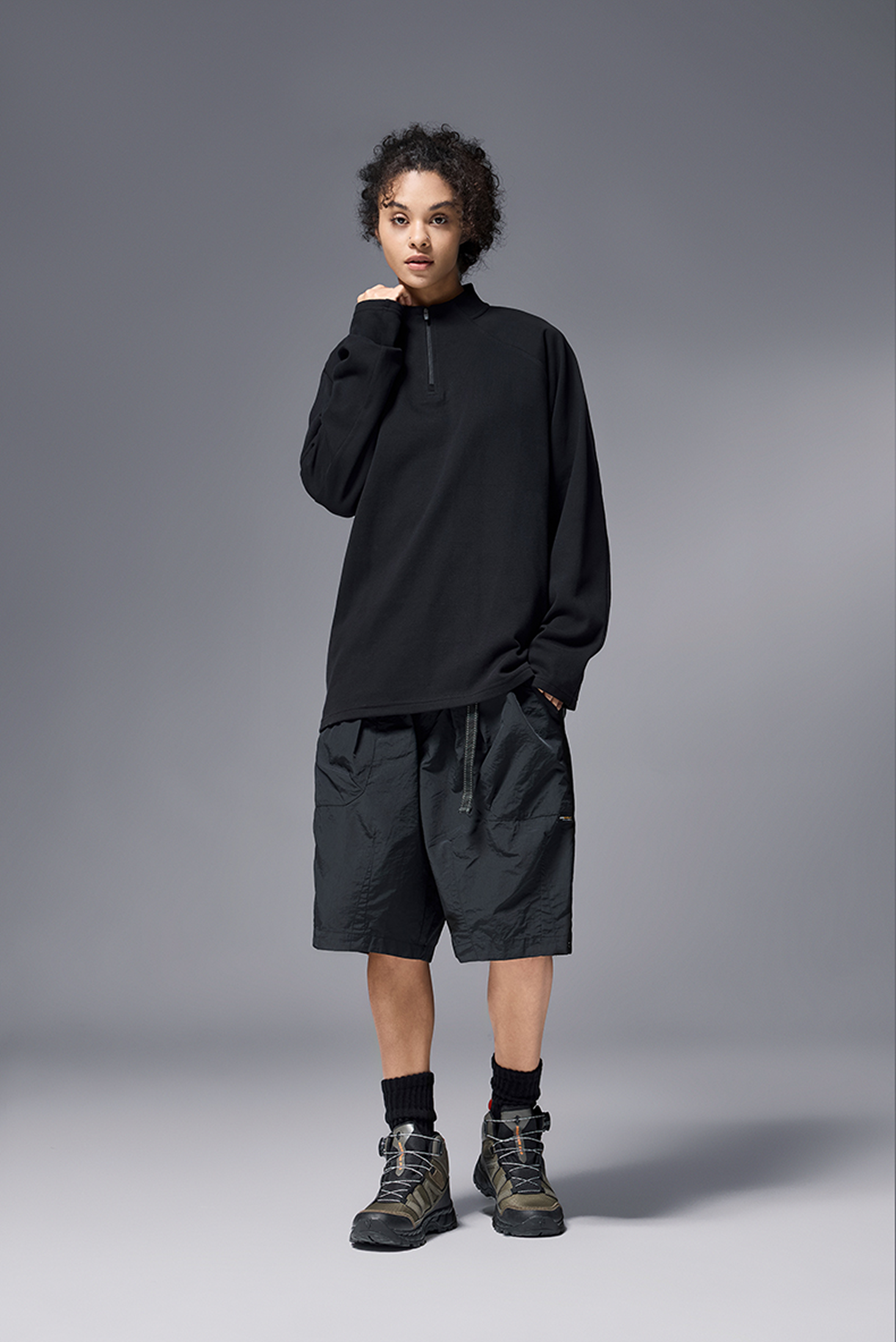 NEBULA Fleece Zip Base Long Sleeve Tee
